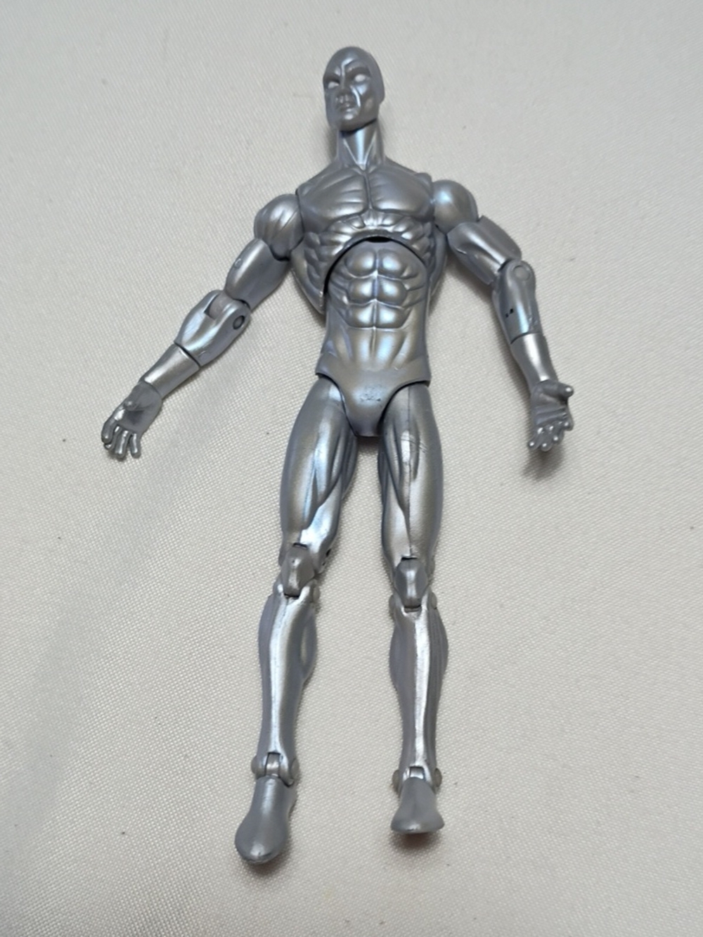 EUC 2009 Hasbro Marvel Universe Silver Surfer Action Figure 4” no board